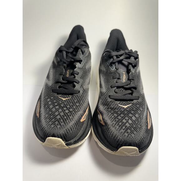 Hoka One One Clifton 9 Women’s Size 6B Black White Running Shoes Lightweight - Picture 3 of 8